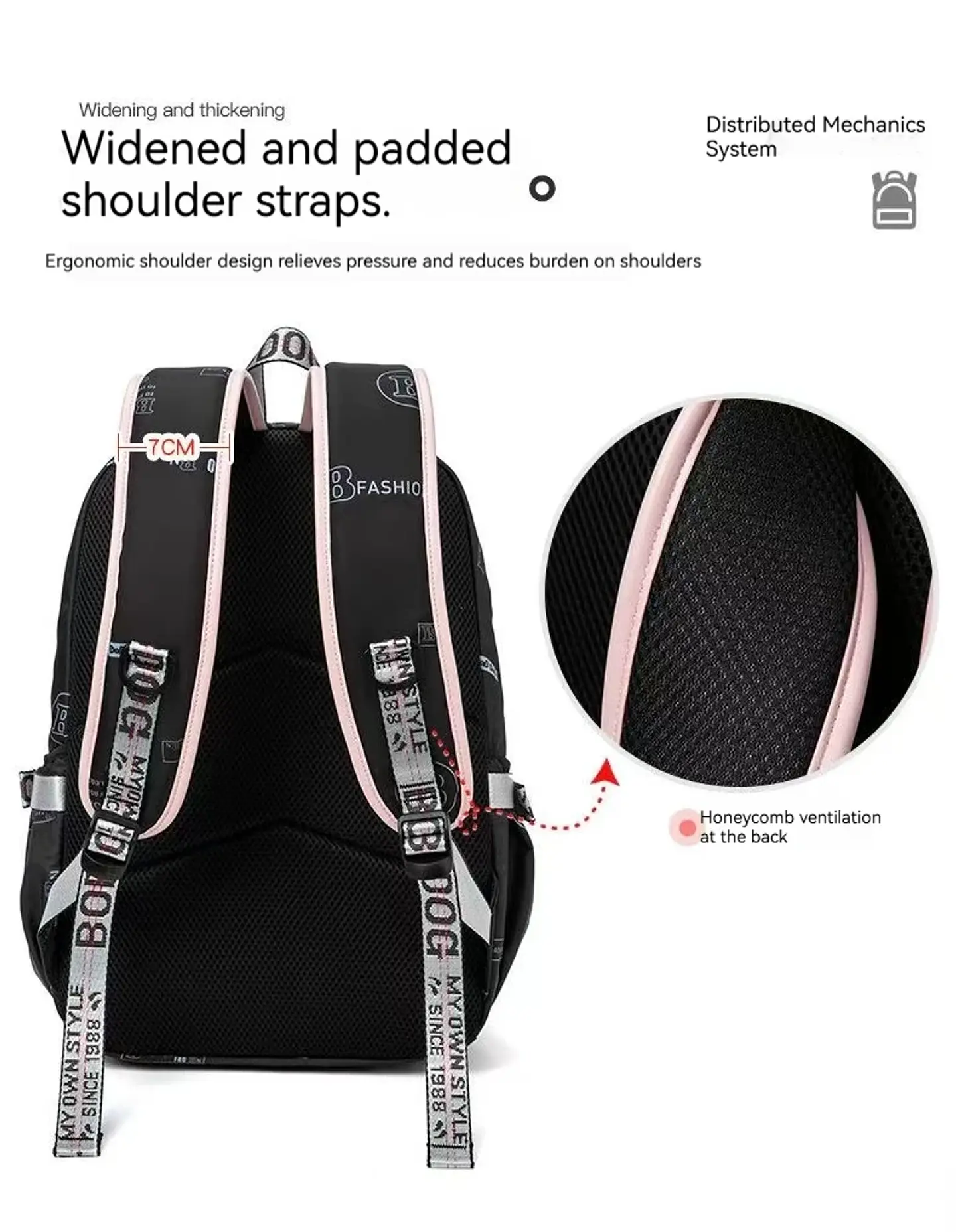 Large Canvas Backpack – Teen Girls School Bag 12