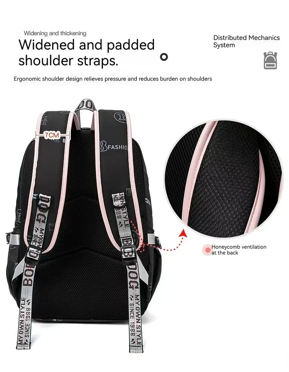 Large Canvas Backpack – Teen Girls School Bag 12
