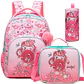 Floral Backpack Set – Lunch Bag & Pencil Case - thumbnail 7