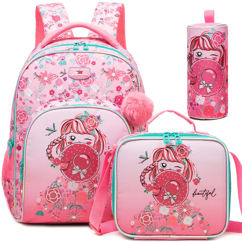 Floral Backpack Set – Lunch Bag & Pencil Case 7