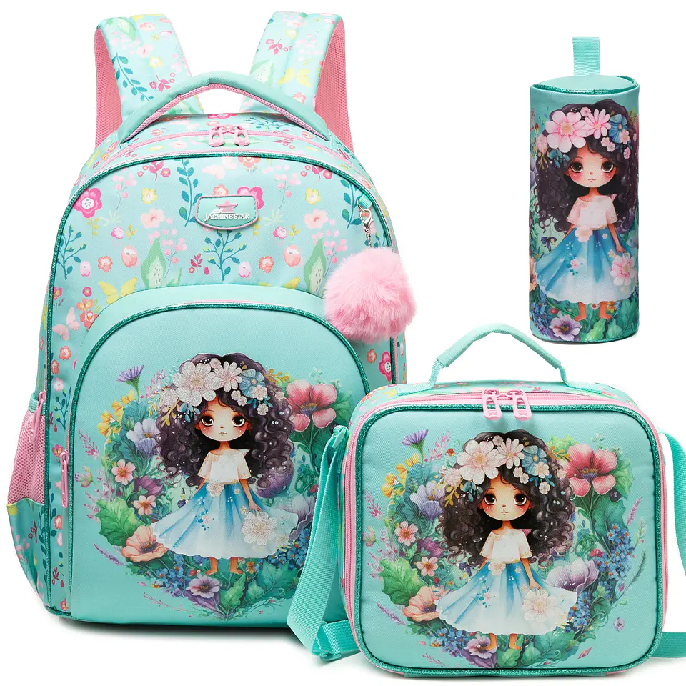 Floral Backpack Set – Lunch Bag & Pencil Case 9