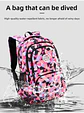 Geometric Print Waterproof Backpack – Girls - thumbnail 16