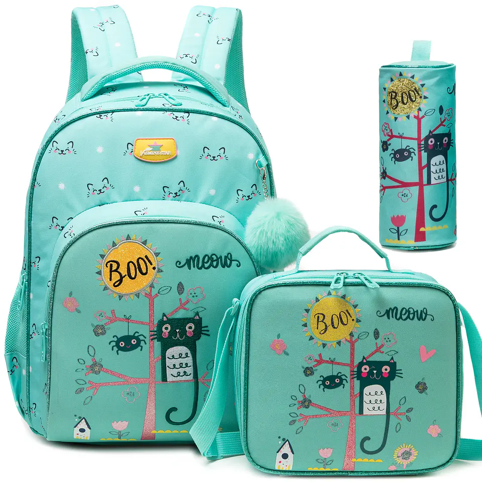 Floral Backpack Set – Lunch Bag & Pencil Case 10