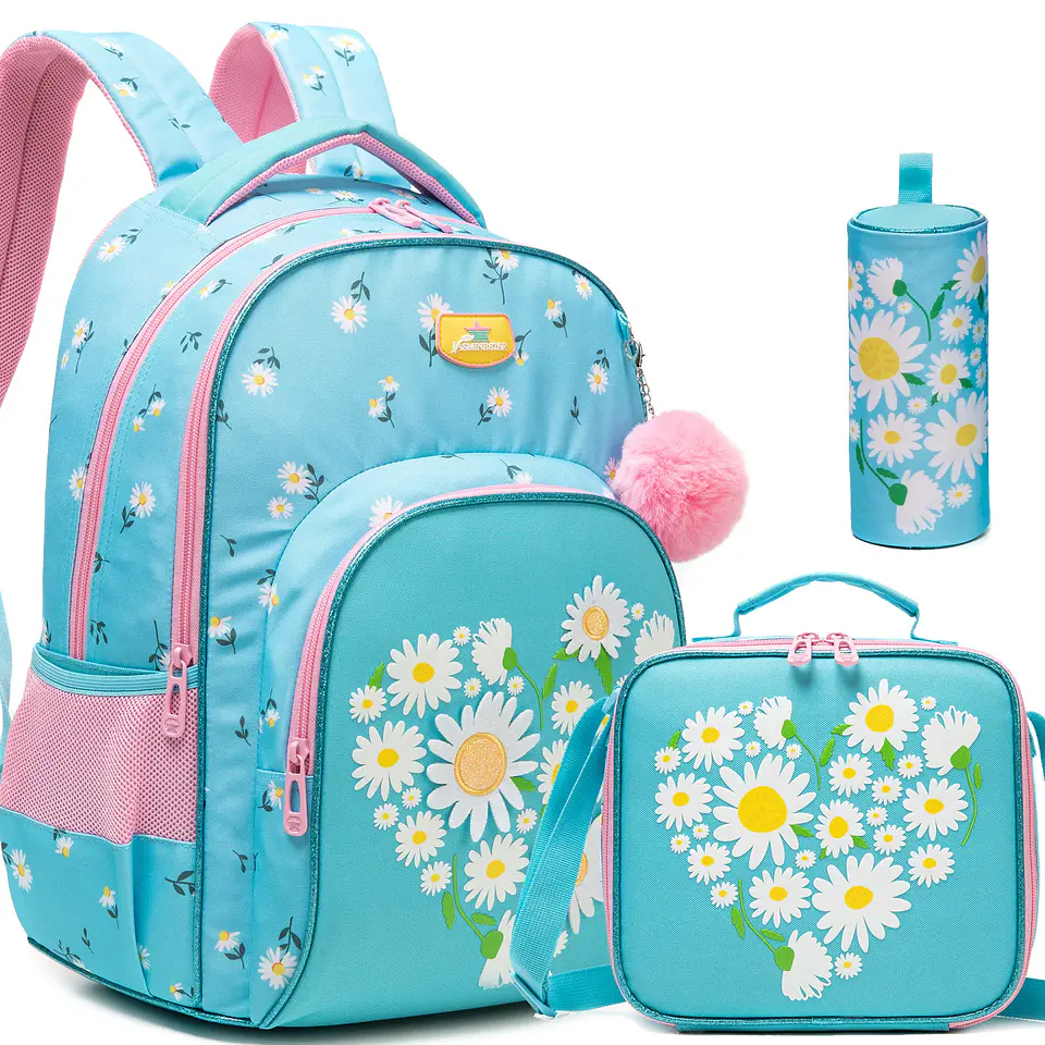 Floral Backpack Set – Lunch Bag & Pencil Case 11