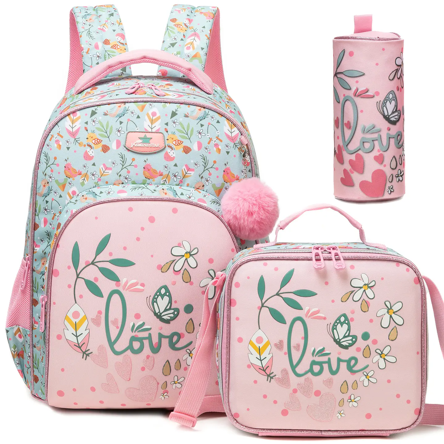 Floral Backpack Set – Lunch Bag & Pencil Case 12