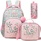 Floral Backpack Set – Lunch Bag & Pencil Case - thumbnail 12