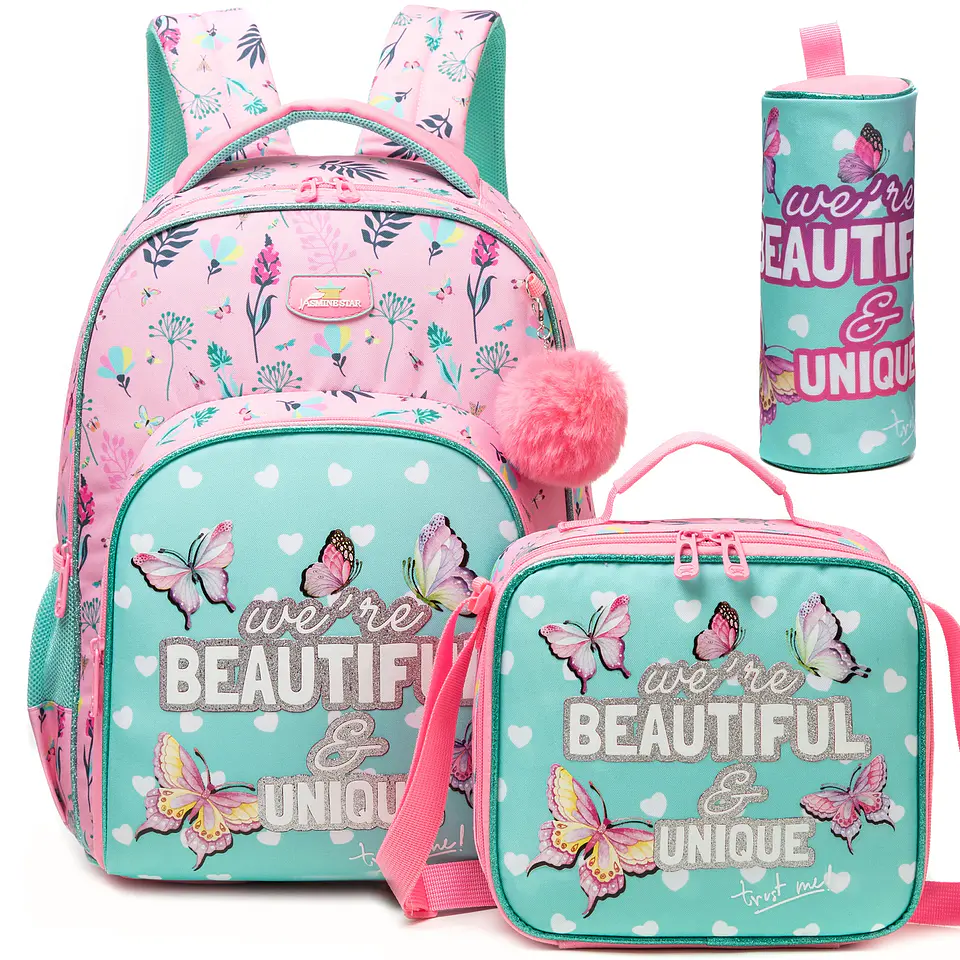Floral Backpack Set – Lunch Bag & Pencil Case 13