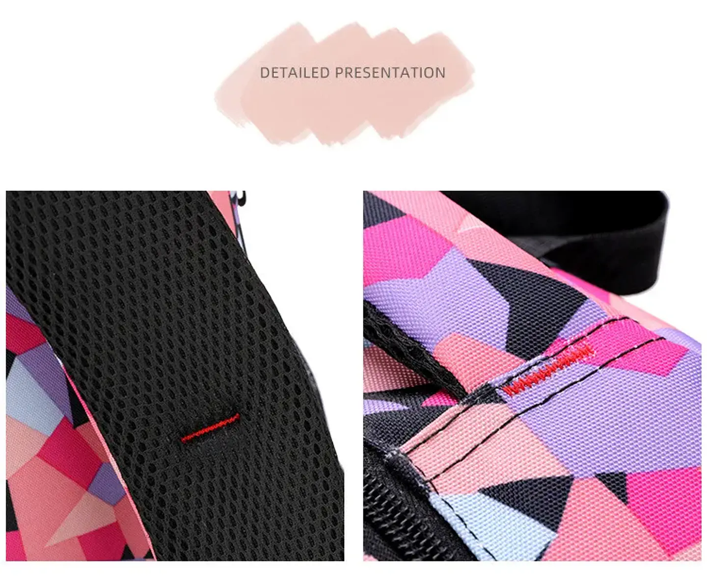 Geometric Print Waterproof Backpack – Girls 25