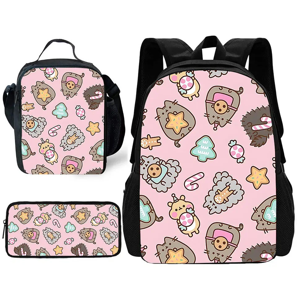 Kawaii Cat Backpack Set II – Lunch Bag & Pencil 26