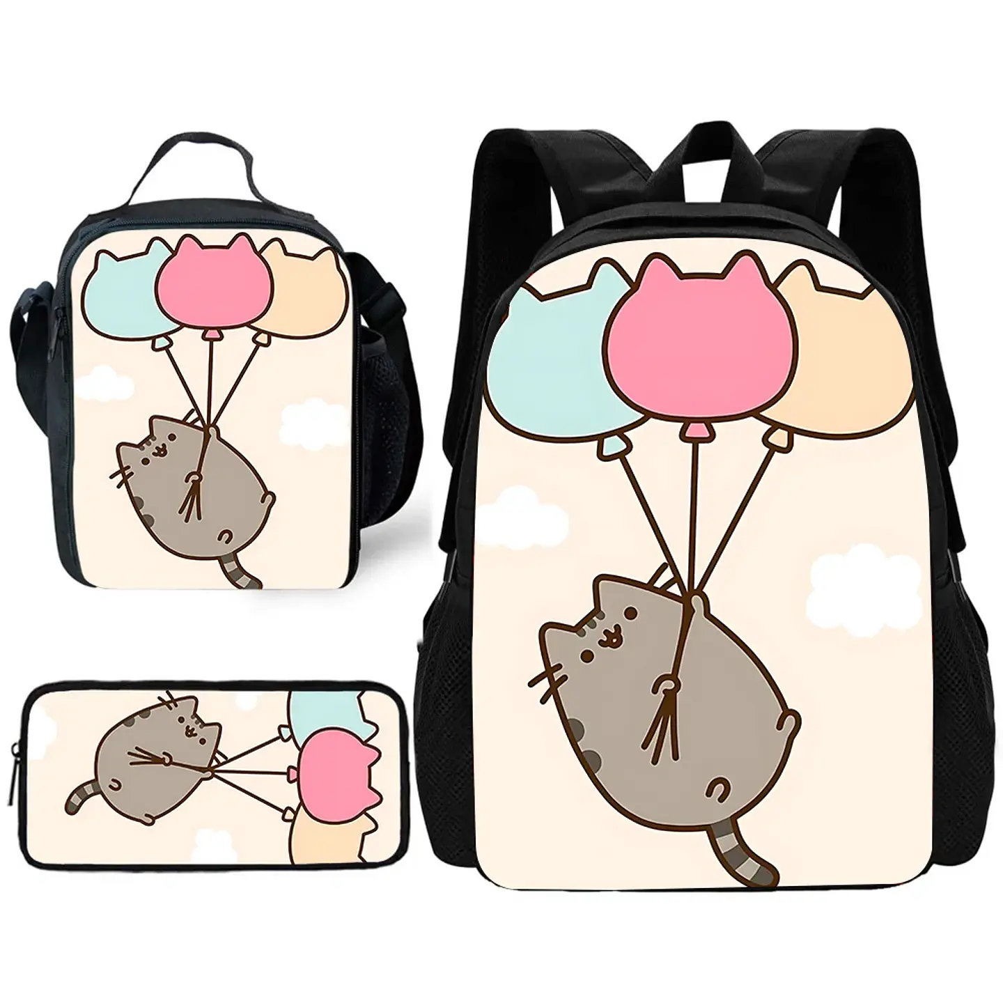 Kawaii Cat Backpack Set II – Lunch Bag & Pencil 31