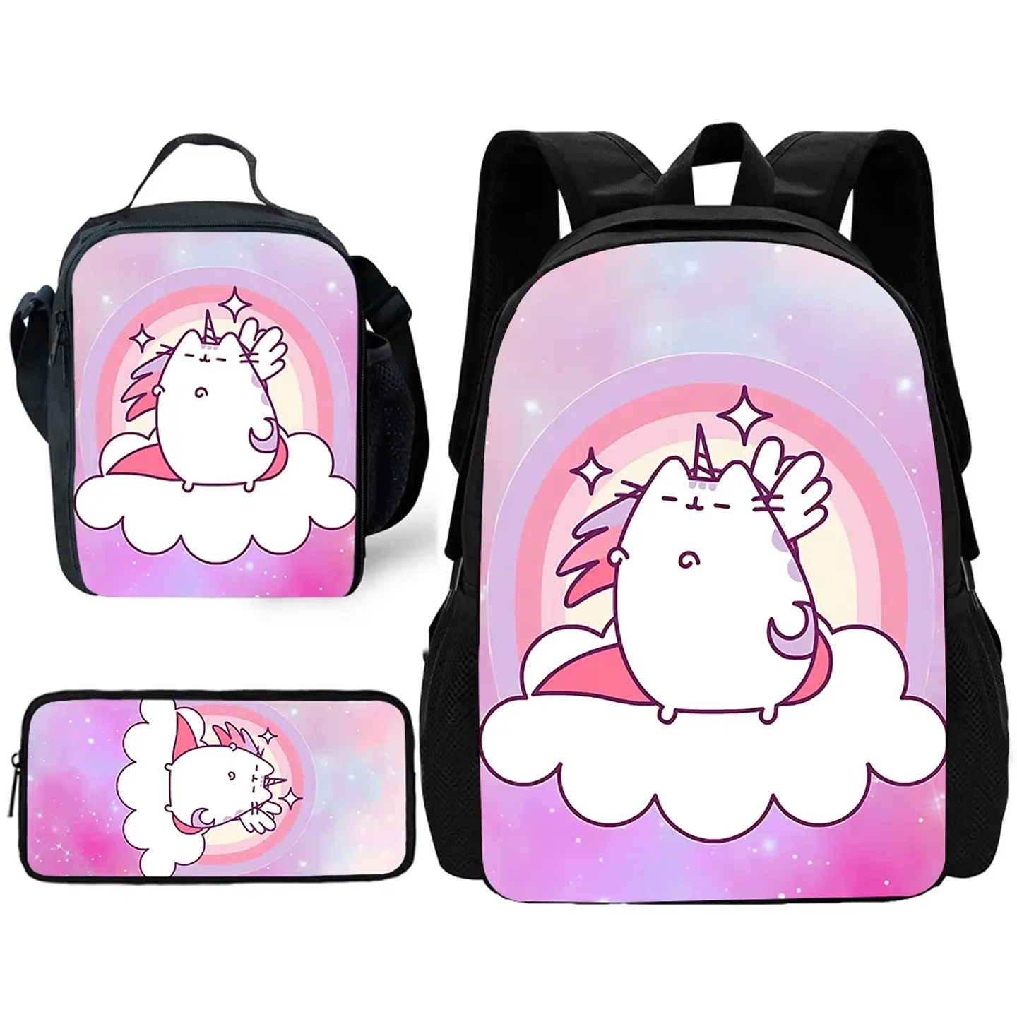 Kawaii Cat Backpack Set II – Lunch Bag & Pencil 32