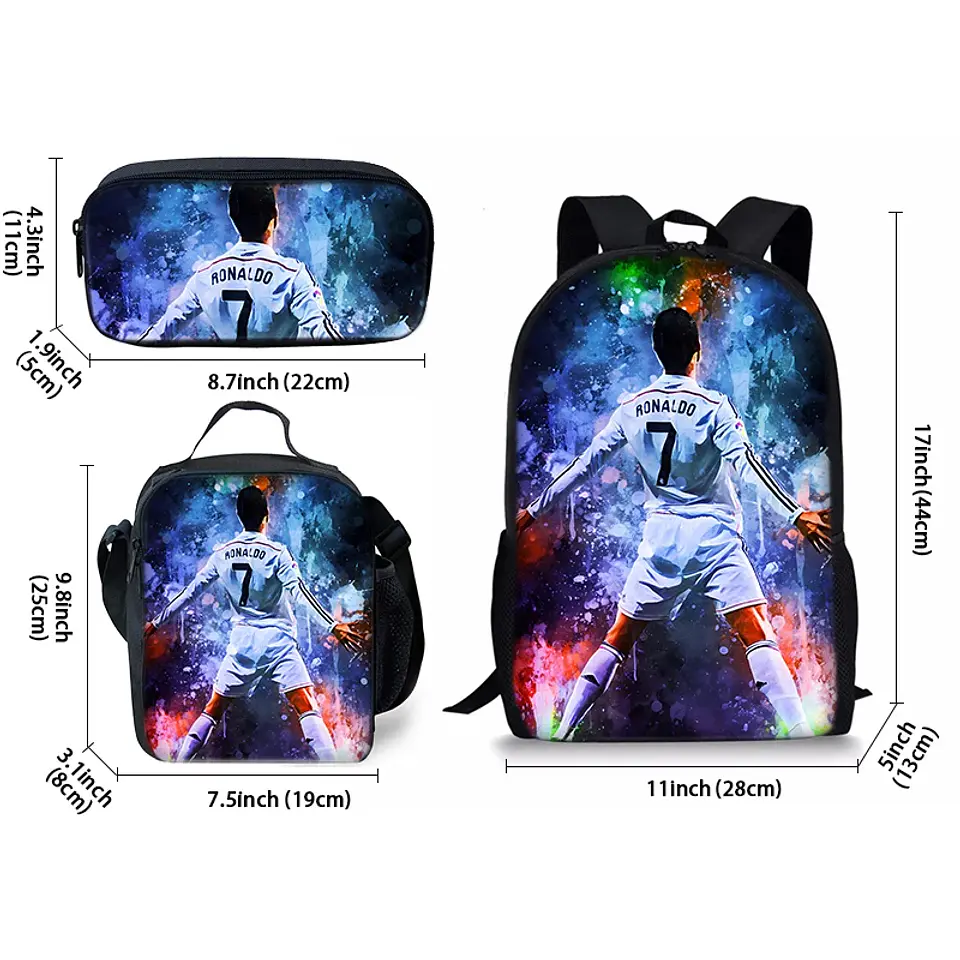 Football Backpack Set – Lunch Bag & Pencil Case 4