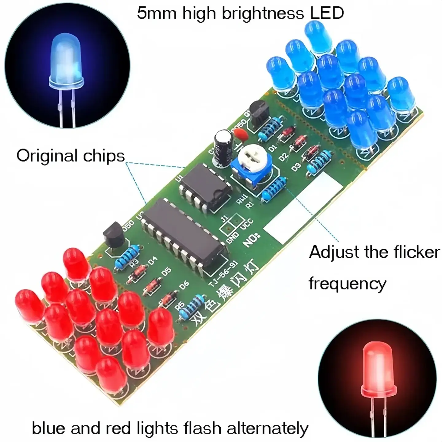 DIY LED Strobe Kit – NE555 Soldering Practice 2
