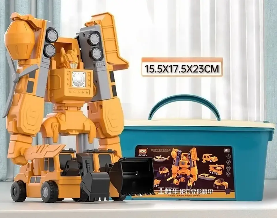 Magnetic Engineering Vehicle Set – Transforms to Robot 16
