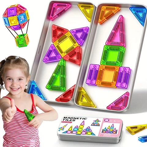 Mini Magnetic Building Block Set – Travel Size