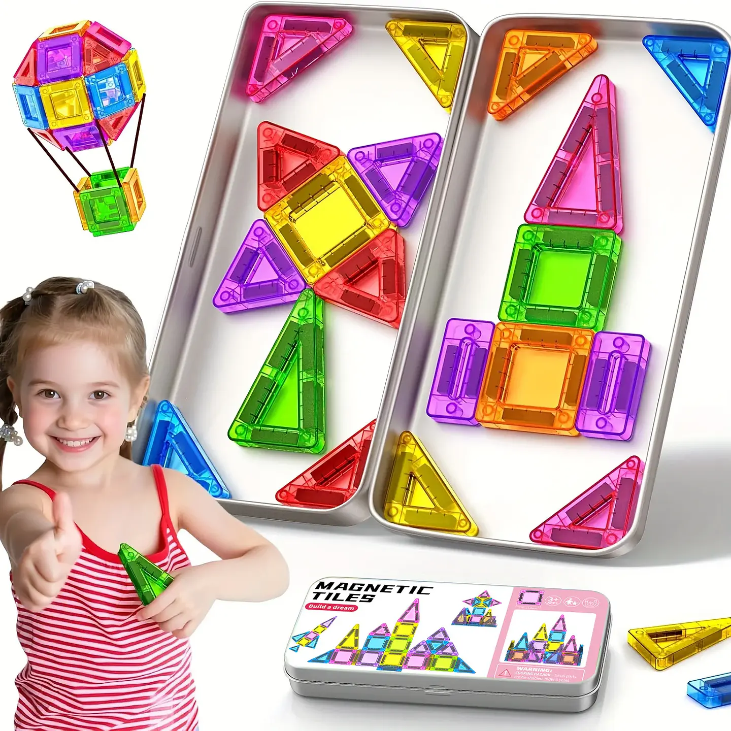Mini Magnetic Building Block Set – Travel Size 1