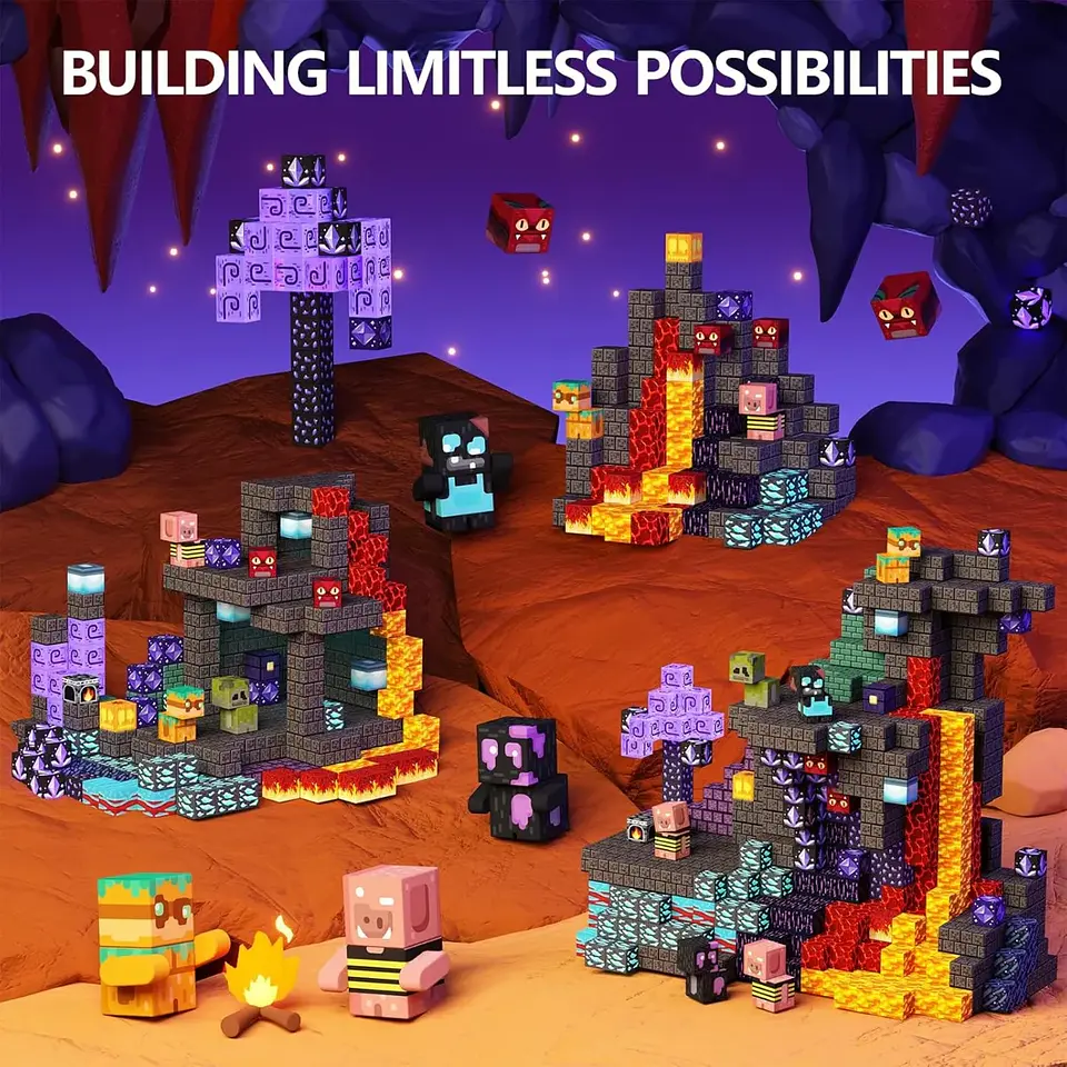 Magnetic Castle Cube Building Set – Mine World 2