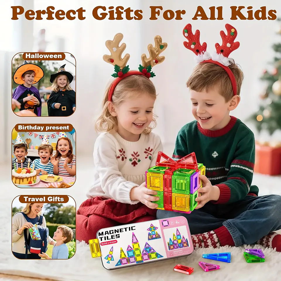 Mini Magnetic Building Block Set – Travel Size 3
