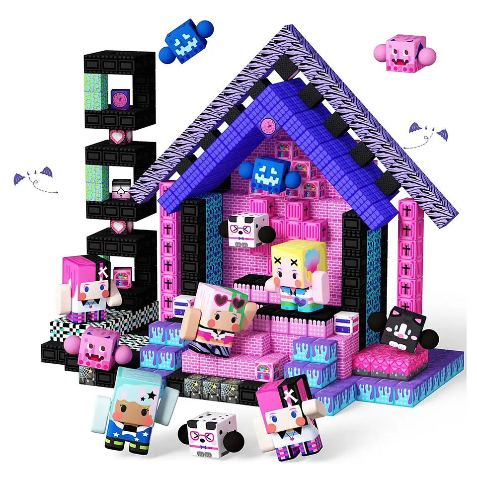 Magnetic Castle Villa Block Set – 6-Side STEM 1
