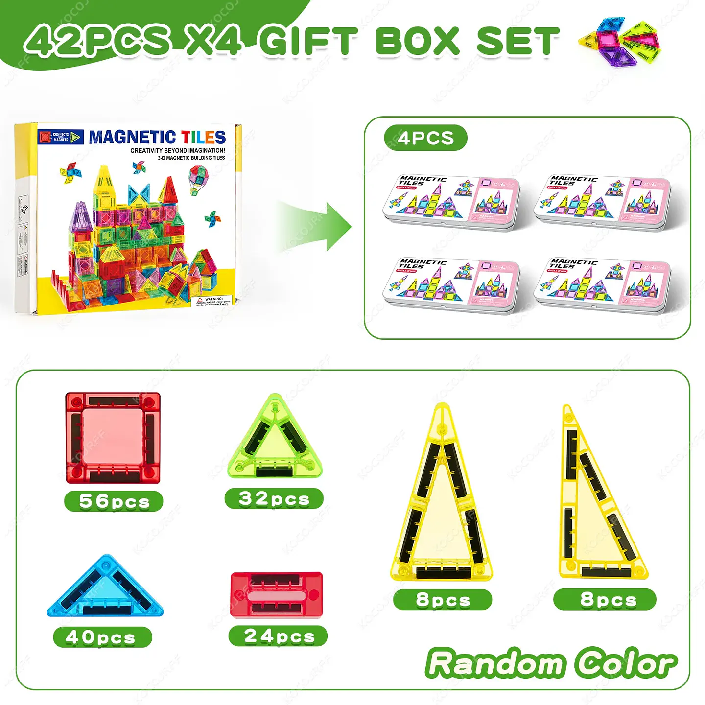 Mini Magnetic Building Block Set – Travel Size 7