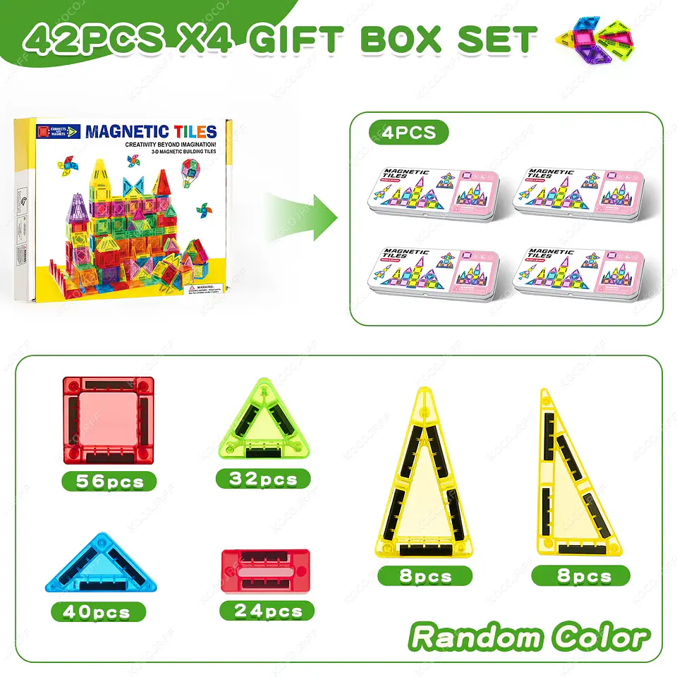 Mini Magnetic Building Block Set – Travel Size 7
