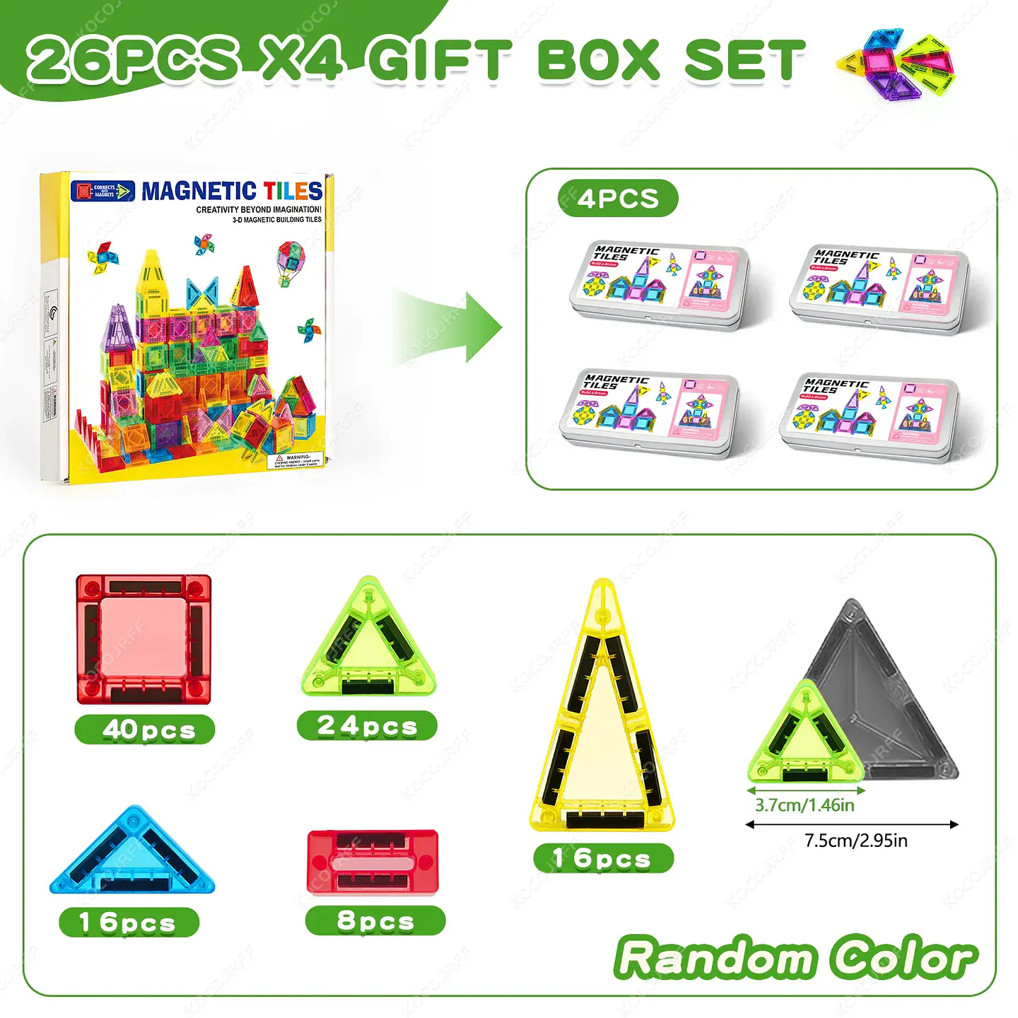Mini Magnetic Building Block Set – Travel Size 8