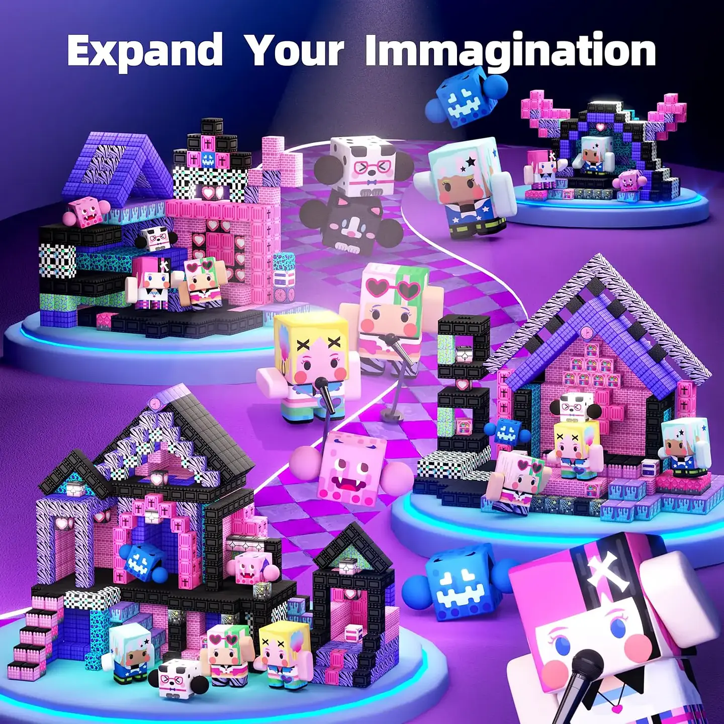 Magnetic Castle Villa Block Set – 6-Side STEM 5