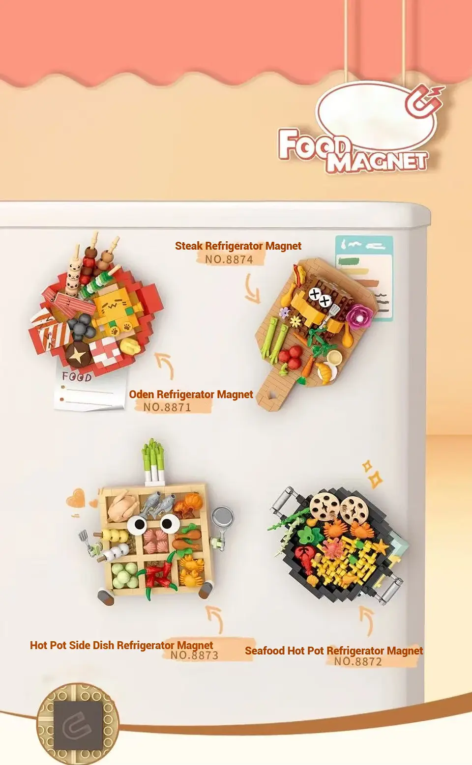 LOZ Micro Building Block Set – Fridge Magnet 11