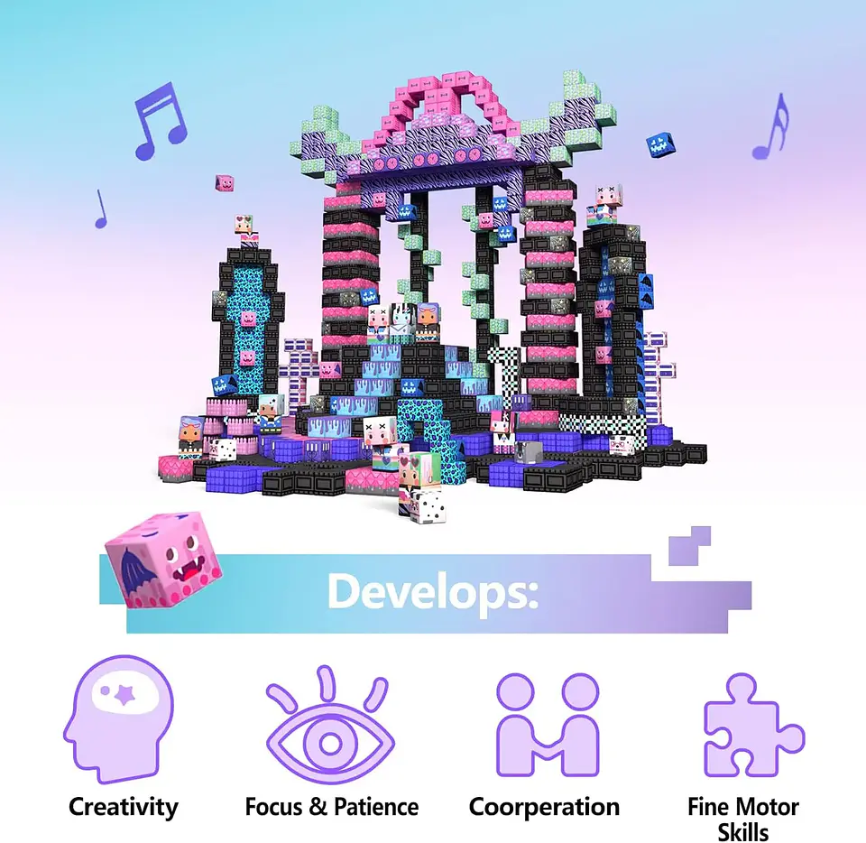 Magnetic Castle Villa Block Set – 6-Side STEM 15