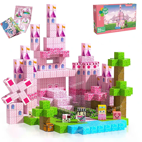 Princess Castle Magnetic Block Set – 96 Pieces