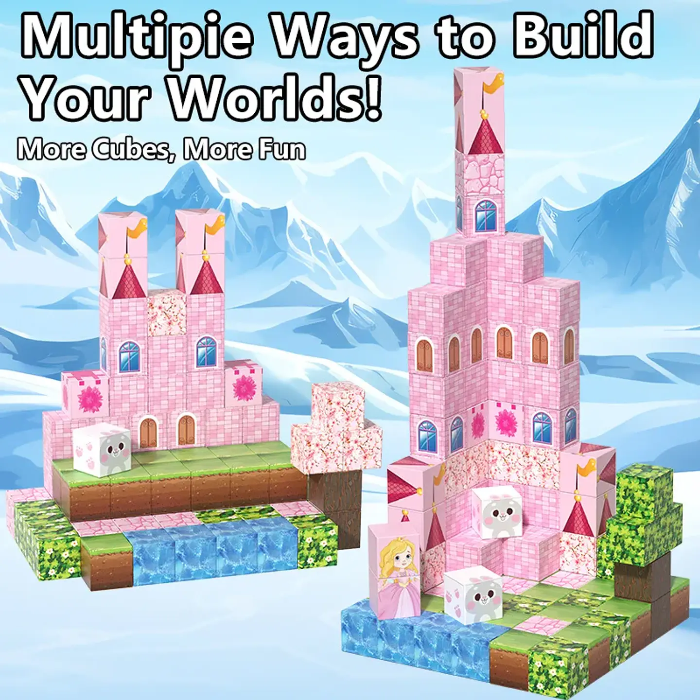 Princess Castle Magnetic Block Set – 96 Pieces 2