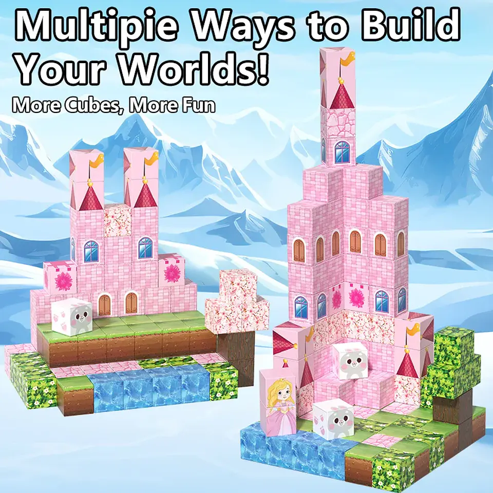 Princess Castle Magnetic Block Set – 96 Pieces 2