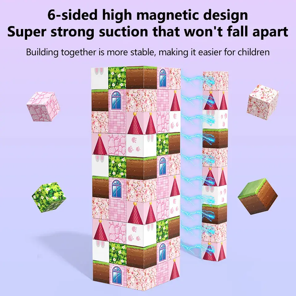 Princess Castle Magnetic Block Set – 96 Pieces 4
