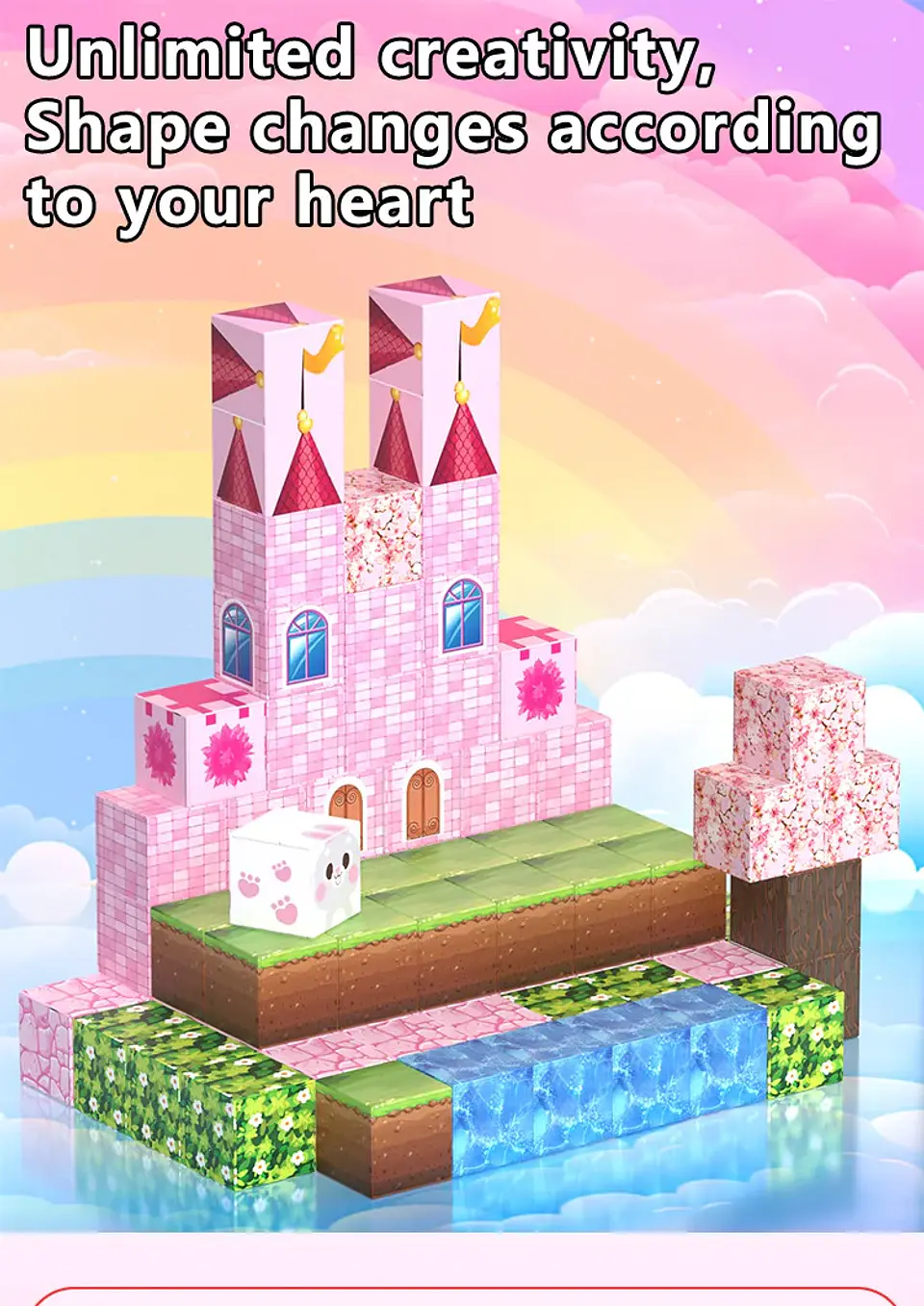 Princess Castle Magnetic Block Set – 96 Pieces 7