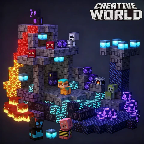 Magnetic Castle Cube Set II – Mine World