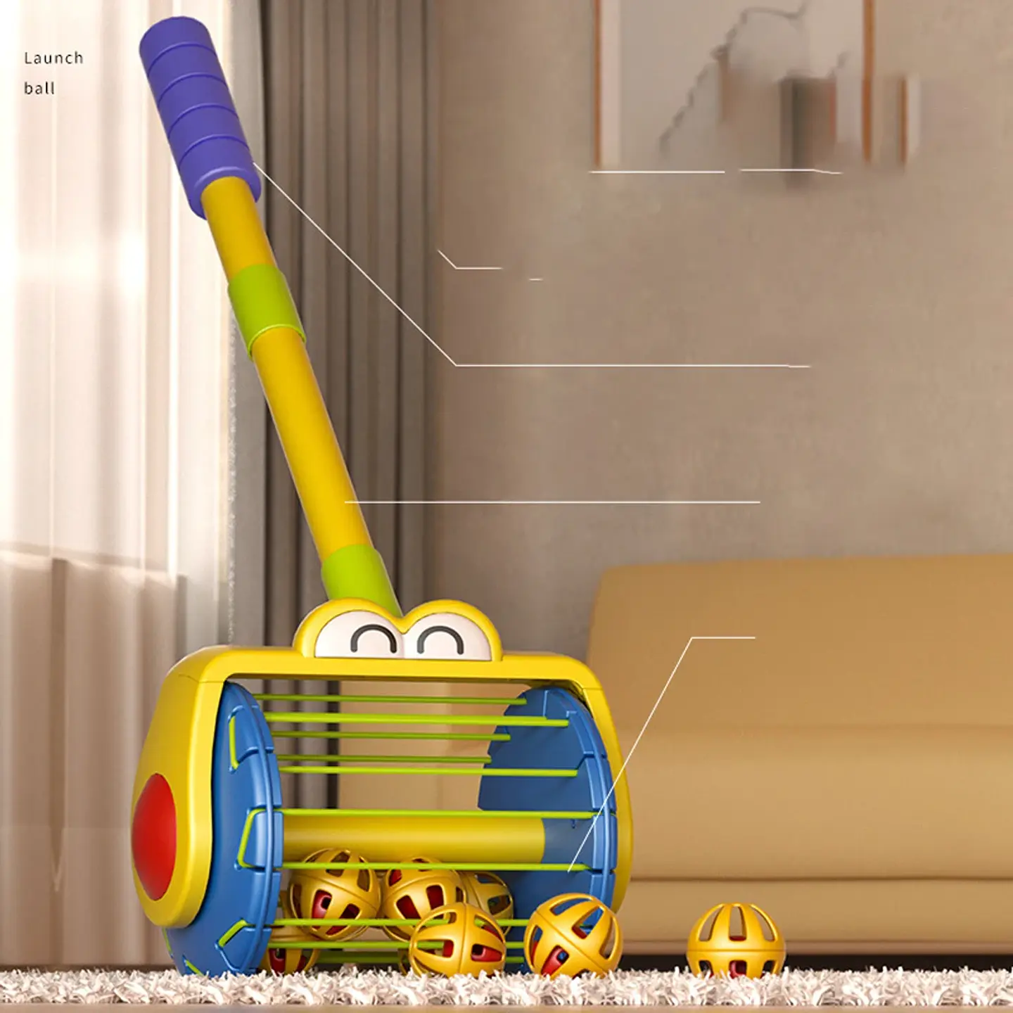 Montessori Bell Ball Launcher – Coordination Toy 2