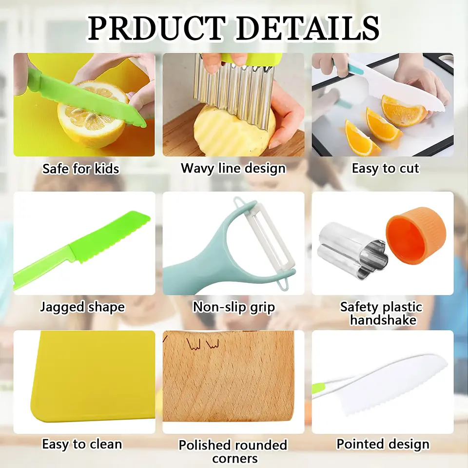 Montessori Kids Cooking Set – Safe Knives 3