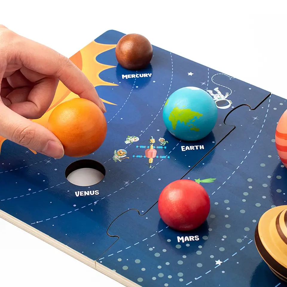 Montessori 3D Planets Puzzle Board – Solar System 3
