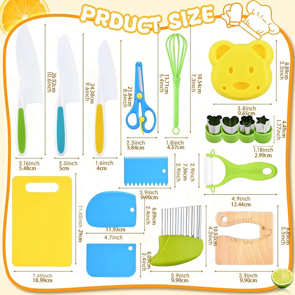 Montessori Kids Cooking Set – Safe Knives 10