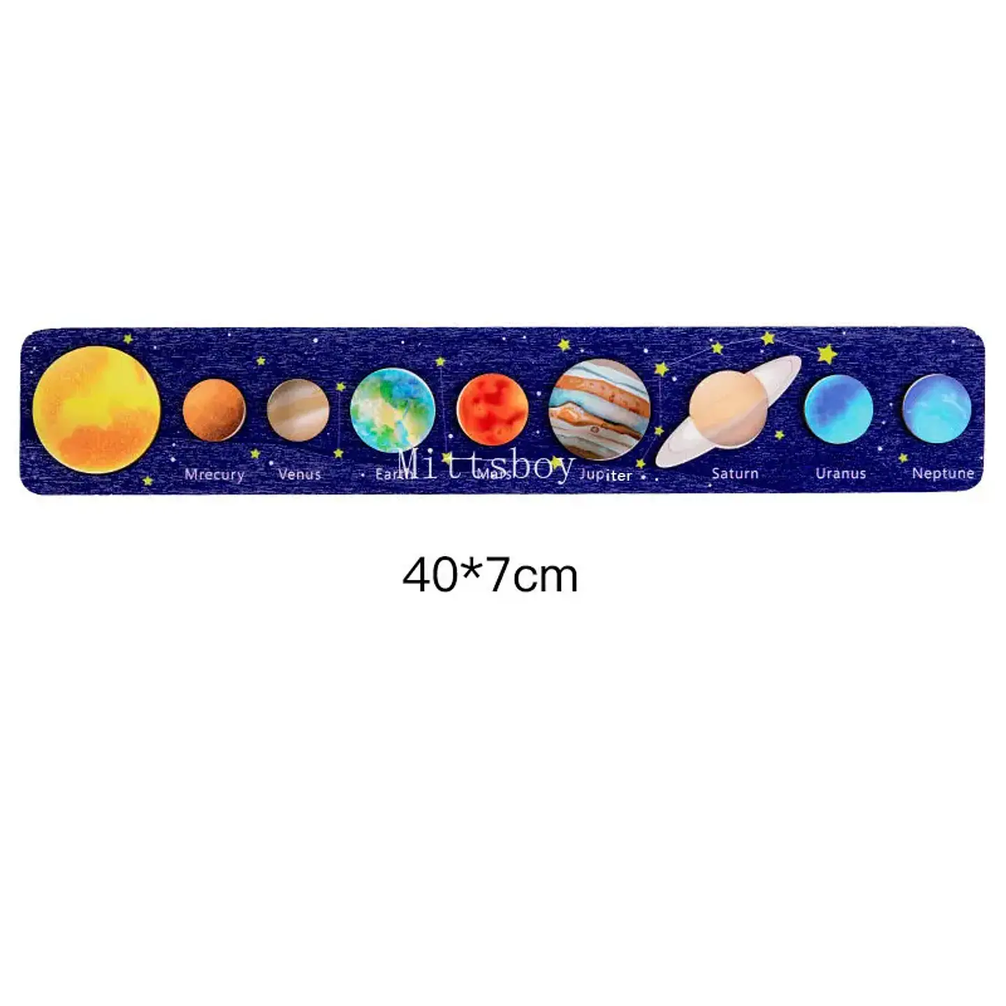 Montessori 3D Planets Puzzle Board – Solar System 8