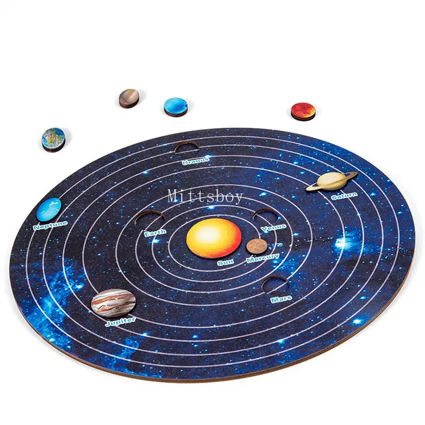 Montessori 3D Planets Puzzle Board – Solar System 9