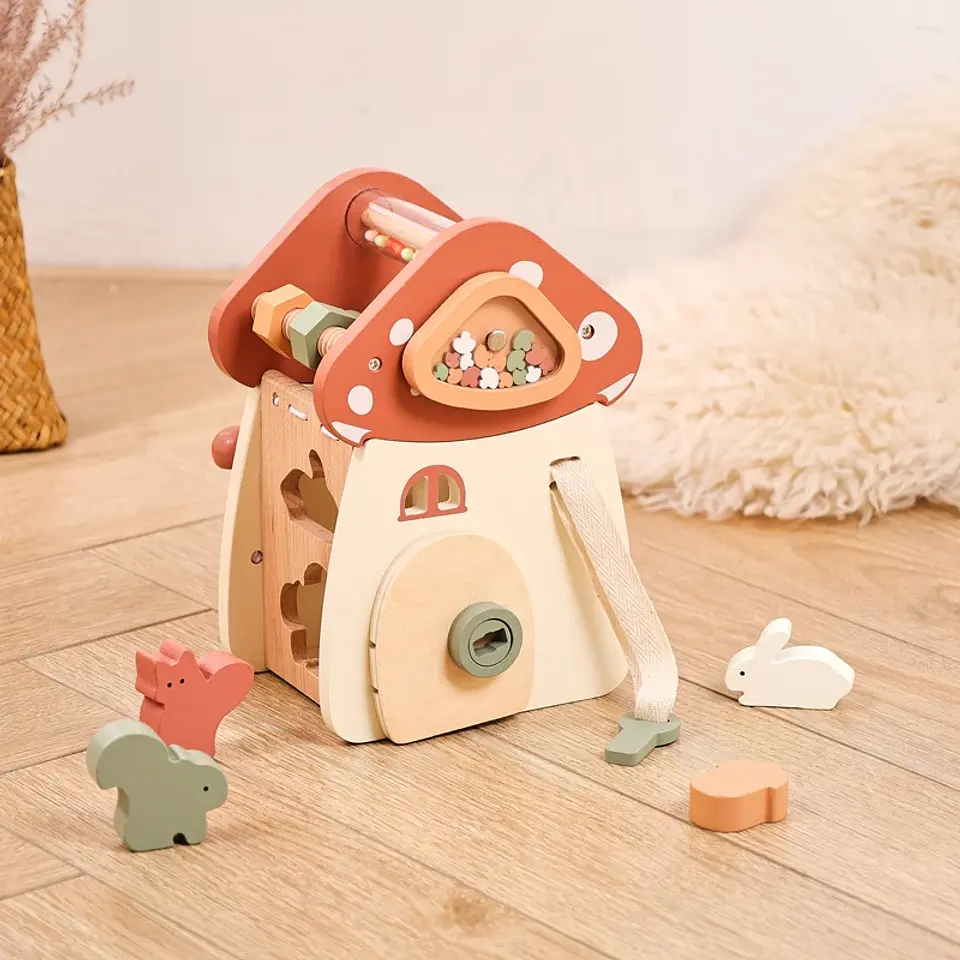 Montessori Mushroom Stacking Puzzle – 5-in-1 21