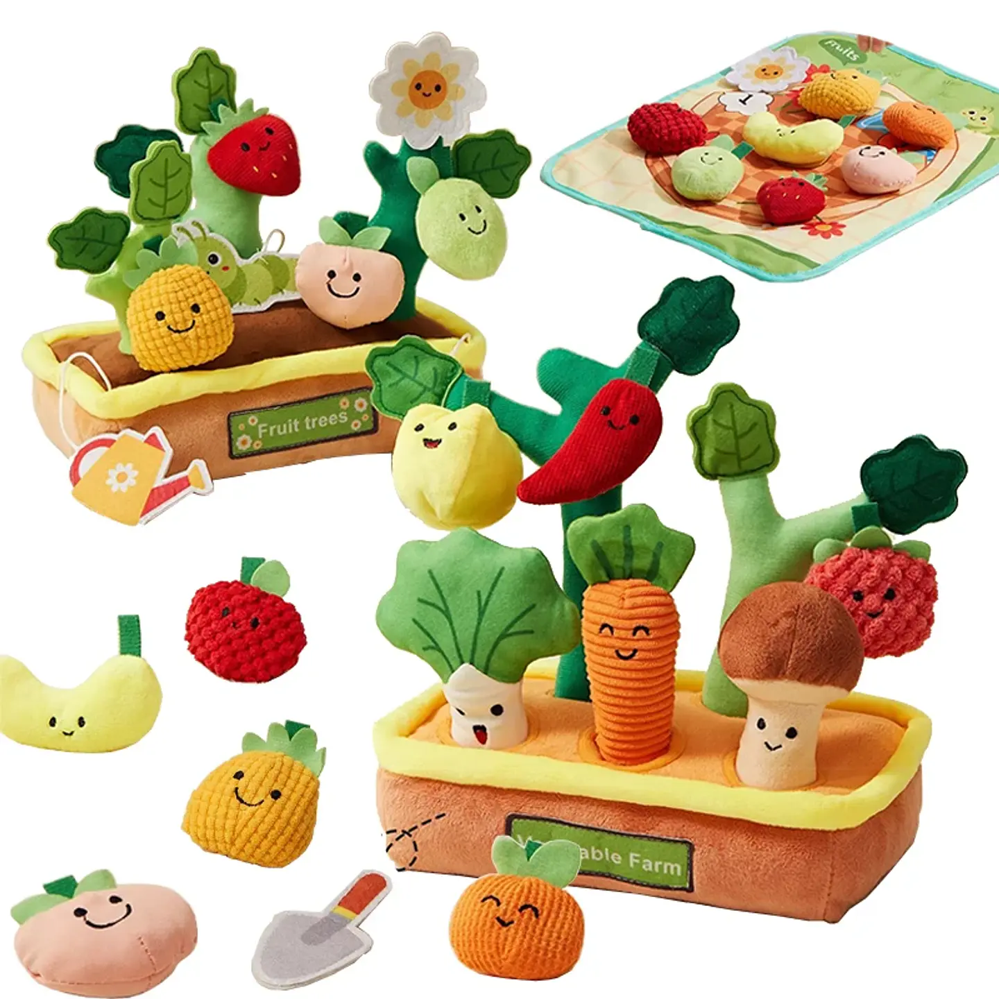 Plush Carrot Pulling Toy – Montessori Sensory Play 1