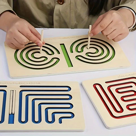 Bilateral Coordination Maze Toy – Wooden