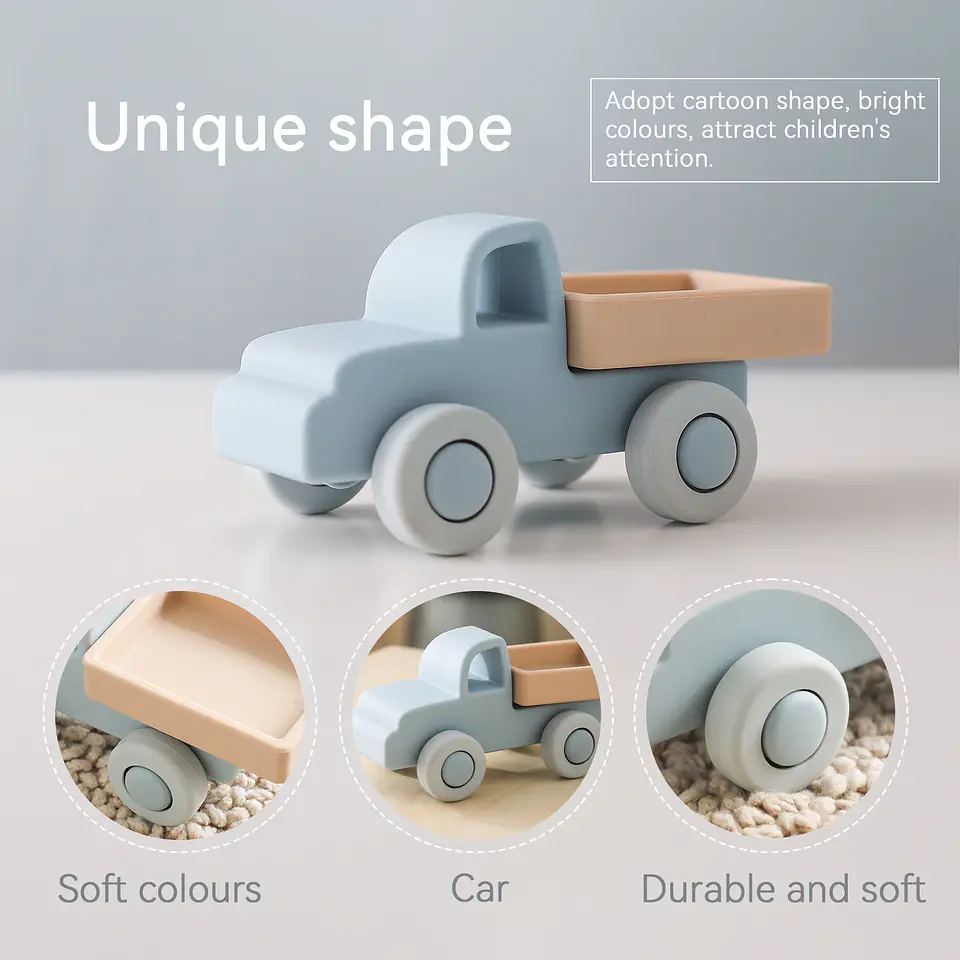 Silicone Teether Car Toy – BPA-Free for Babies 2