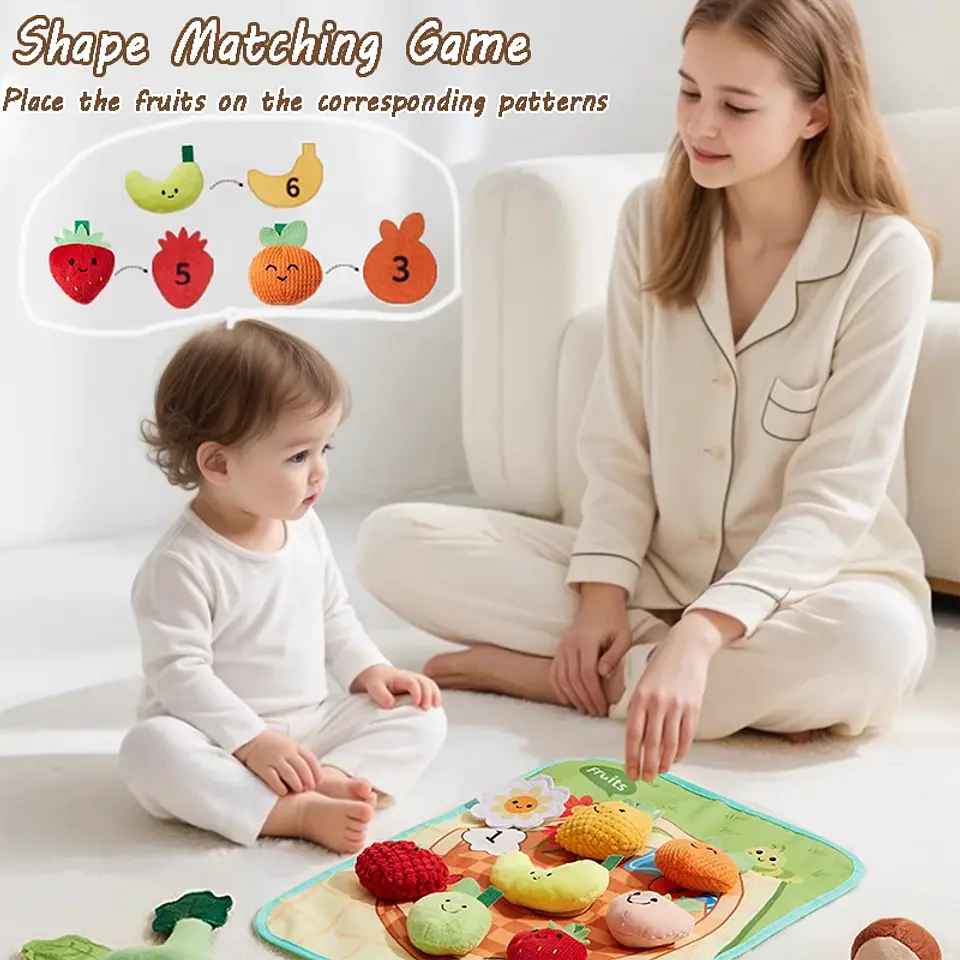 Plush Carrot Pulling Toy – Montessori Sensory Play 3