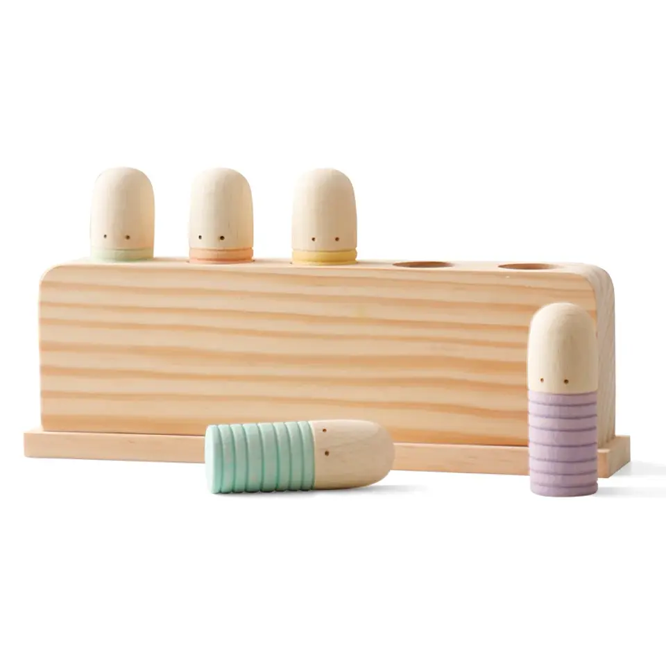 Montessori Wooden Pull Toy – Beads & Life Skills 5