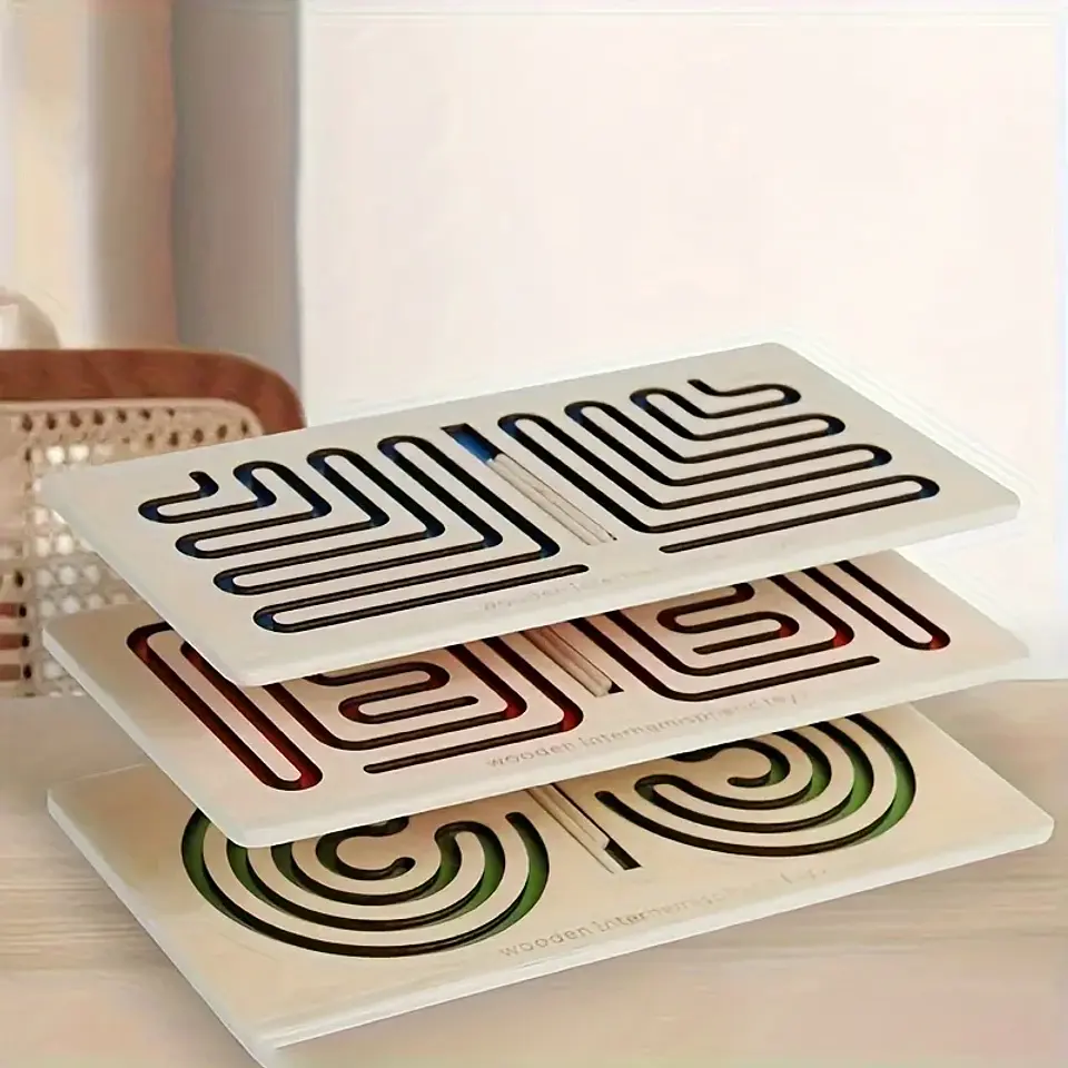 Bilateral Coordination Maze Toy – Wooden 4