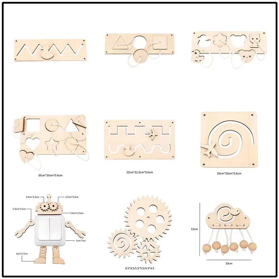 DIY Montessori Busy Board Accessory – Sensory 3