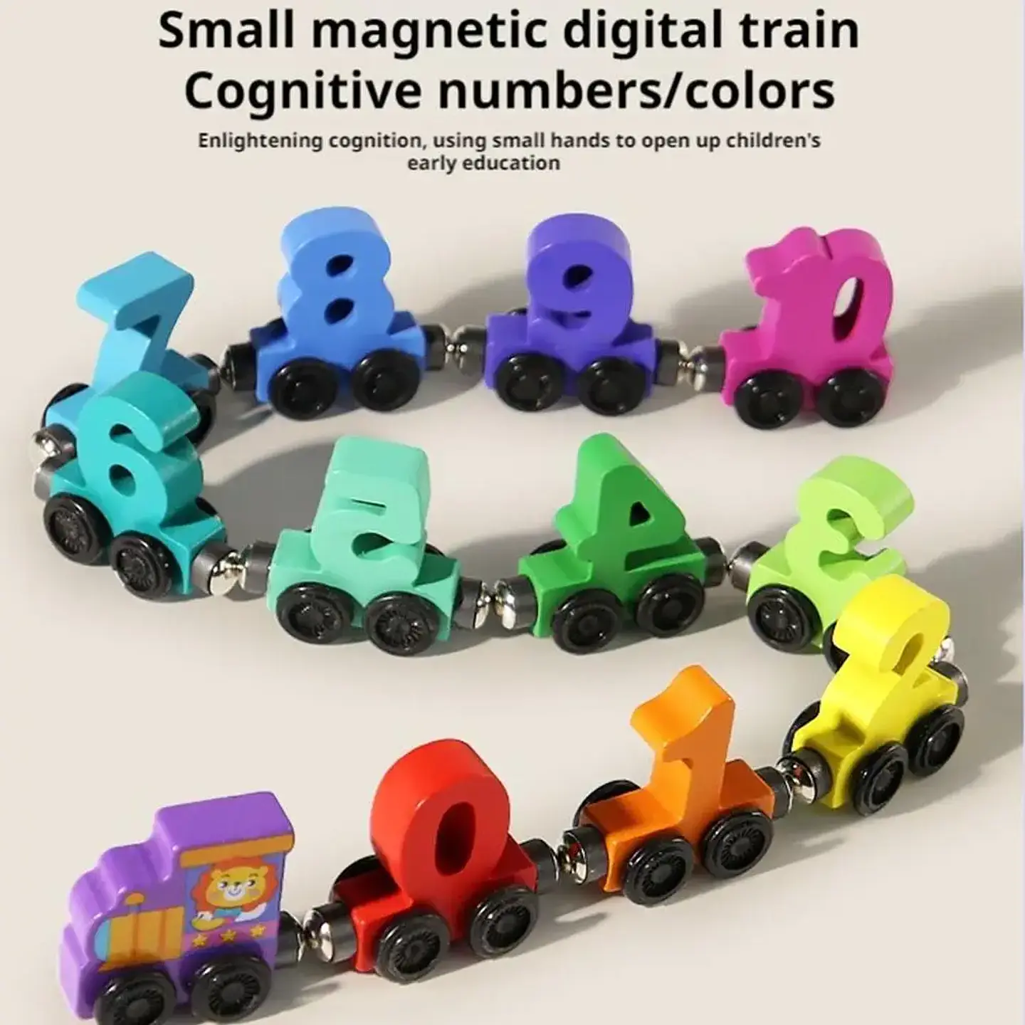 Wooden Magnetic Number Train – Early Learning Toy 2